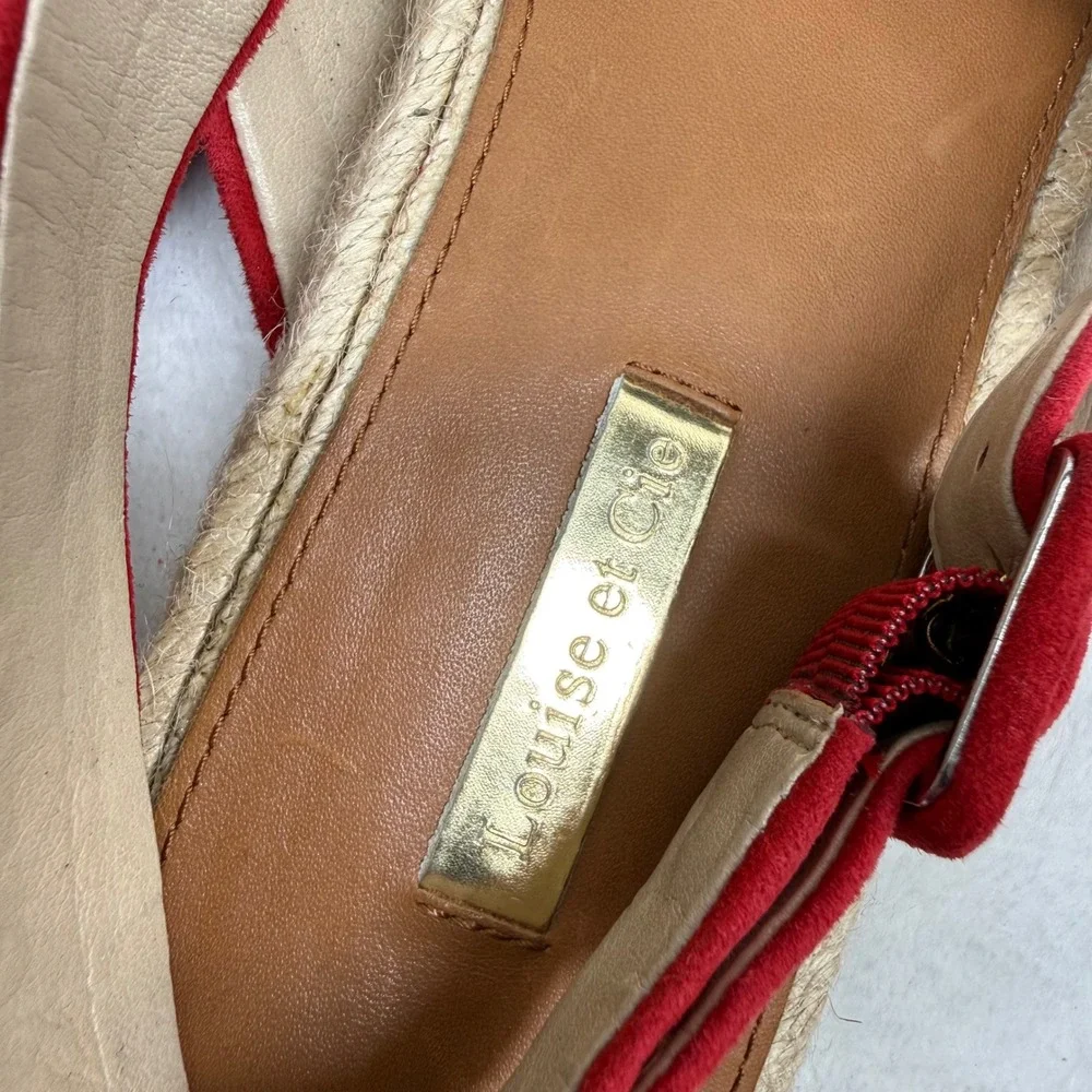 Louise et Cie Isamari‎ Red Suede Espadrille Slingback Sandals 11M LO-ISAMARI-R